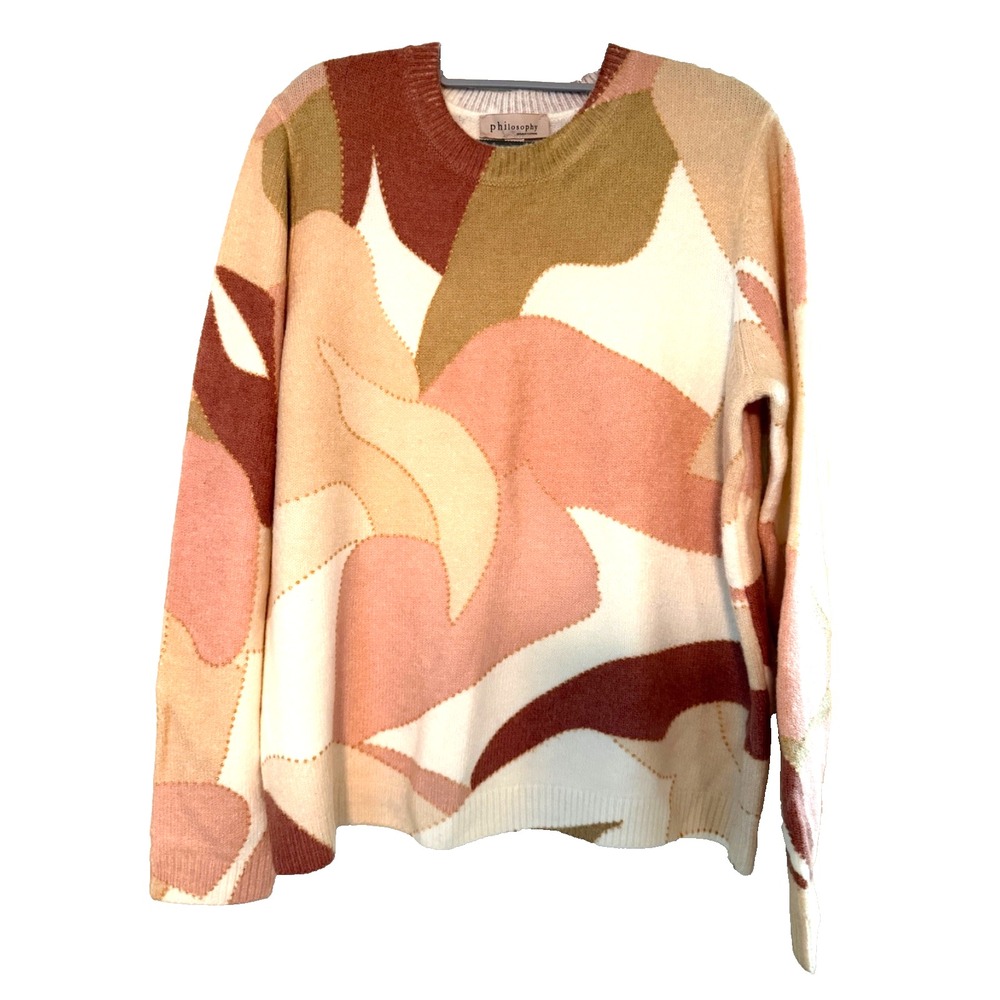 PHILOSOPHY BY REPUBLIC Women's Large Long Sleeve Crew Neck Sweater Ultra Soft